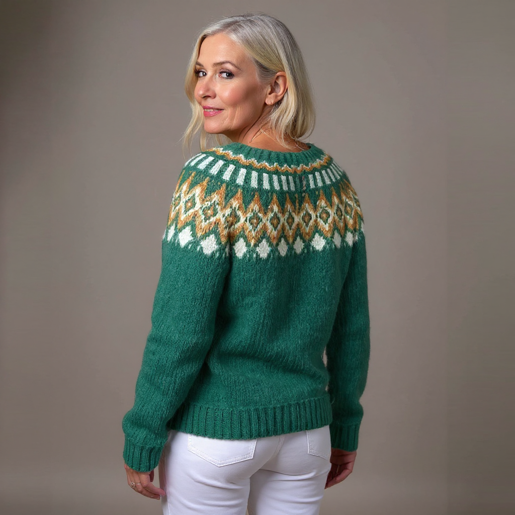 Natalia | Vintage Islandzki Sweter z Wełny