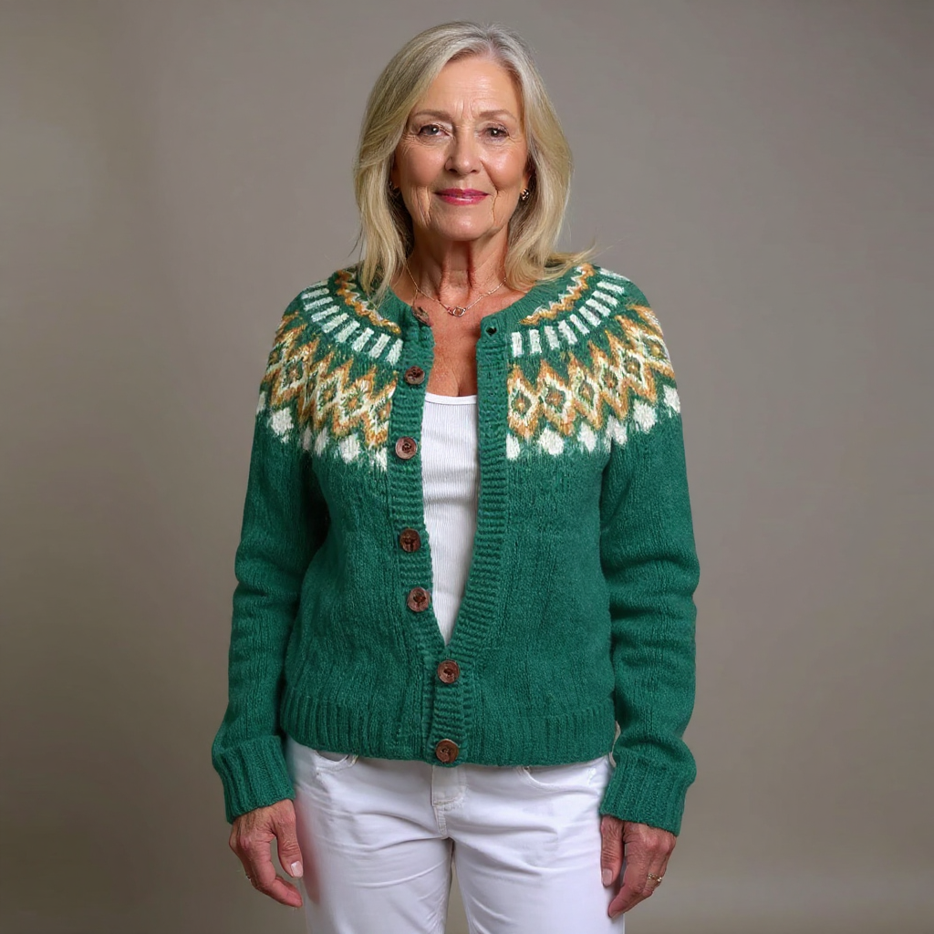 Natalia | Vintage Islandzki Sweter z Wełny